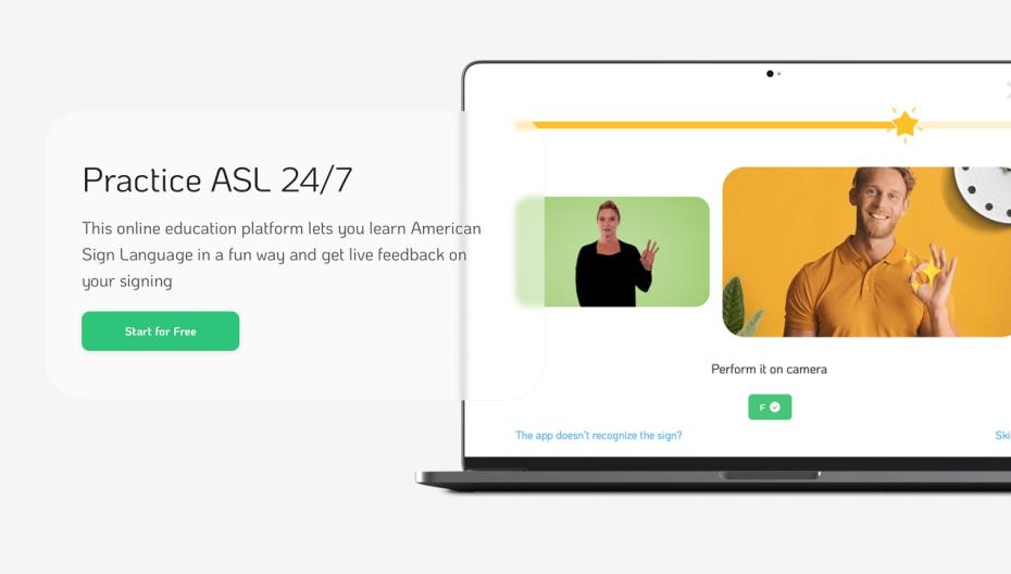 SLAIT School: интерактивные уроки языка жестов с использованием ИИ
