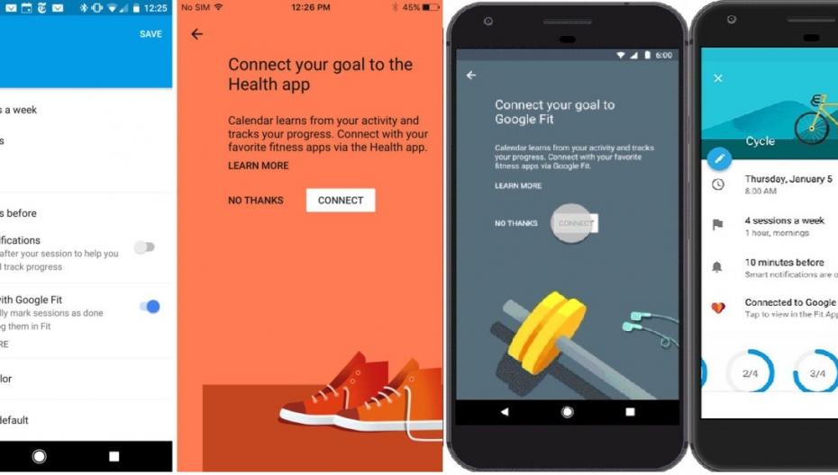 Google Calendar интегрировали с Google Fit и Apple Health