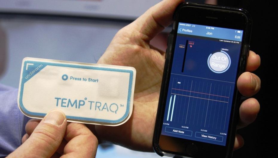 Носимый беспроводной монитор температуры TempTraq скоро появится в европейских аптеках