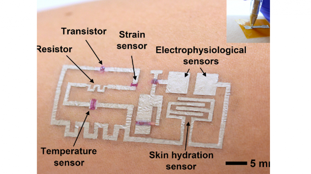 Нарисовать биомедицинское устройство на коже