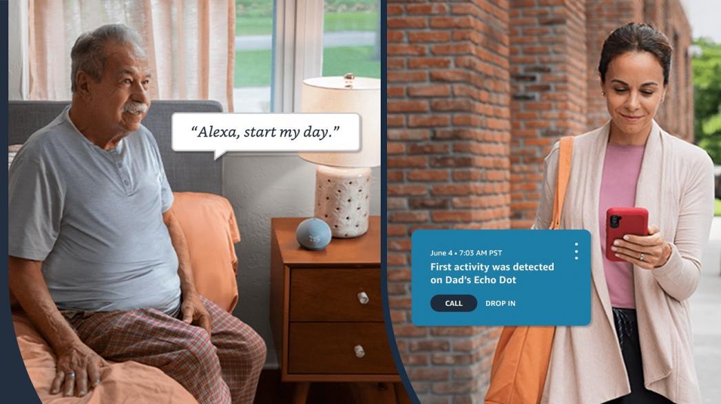 Сервис на базе голосового помощника Alexa, помогающий дистанционно помогать пожилым людям