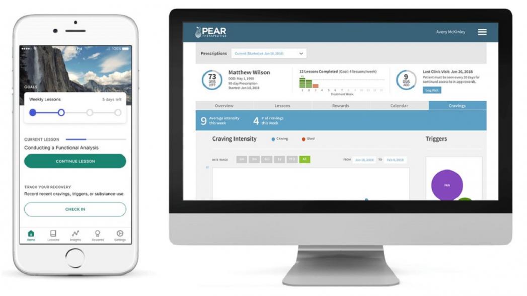 Терапевтическая цифровая платформа Pear для лечения расстройств, связанных с алкоголем, получила статус "Прорывной технологии"