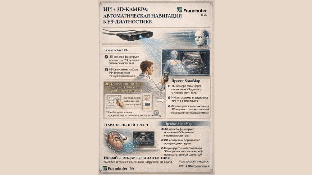 ИИ + 3D-камера: автоматическая навигация в УЗ-диагностике