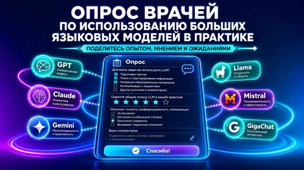 Приглашаем принять участие в опросе об использовании больших языковых моделей